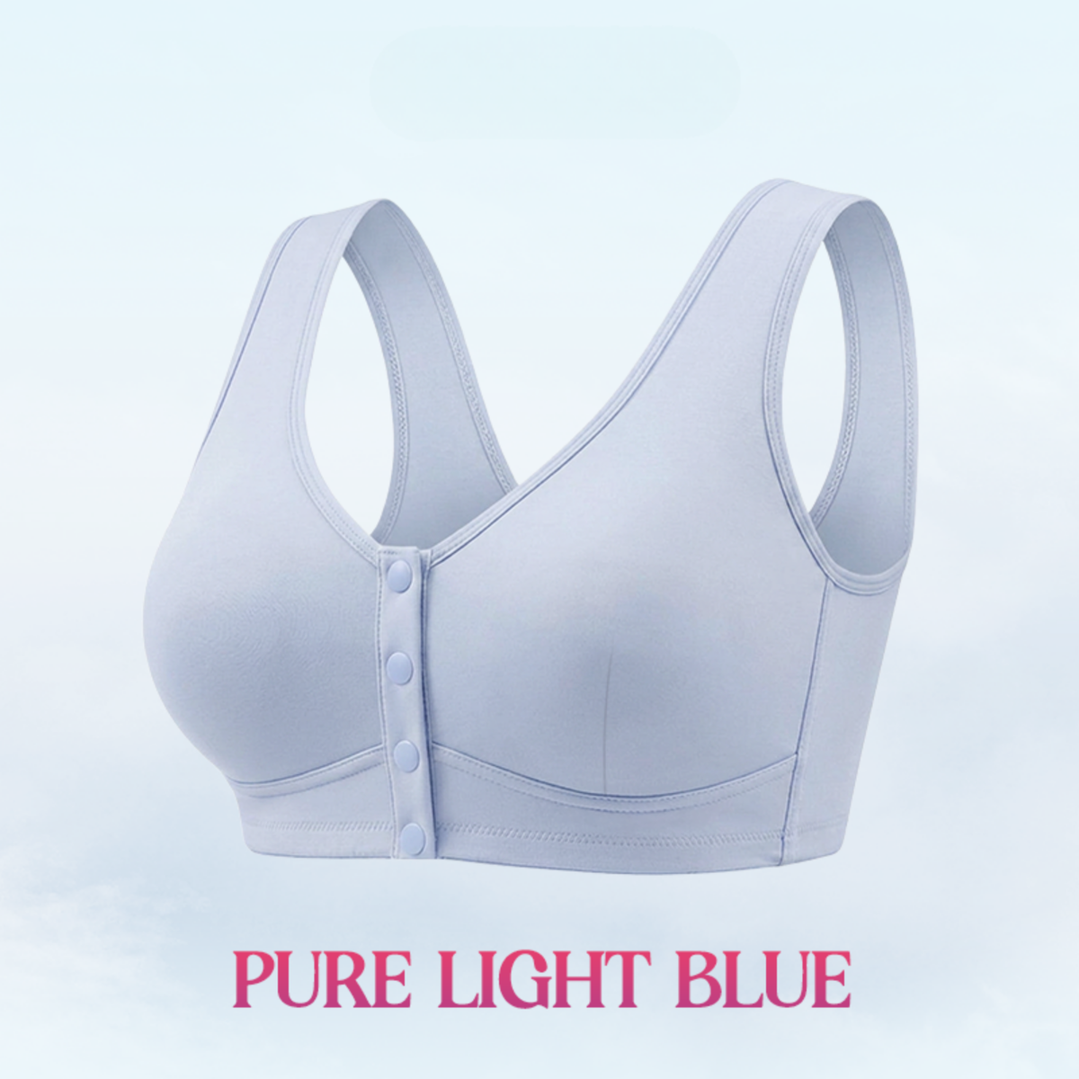 Front Closure Breathable Cotton Lifting Bra for Seniors