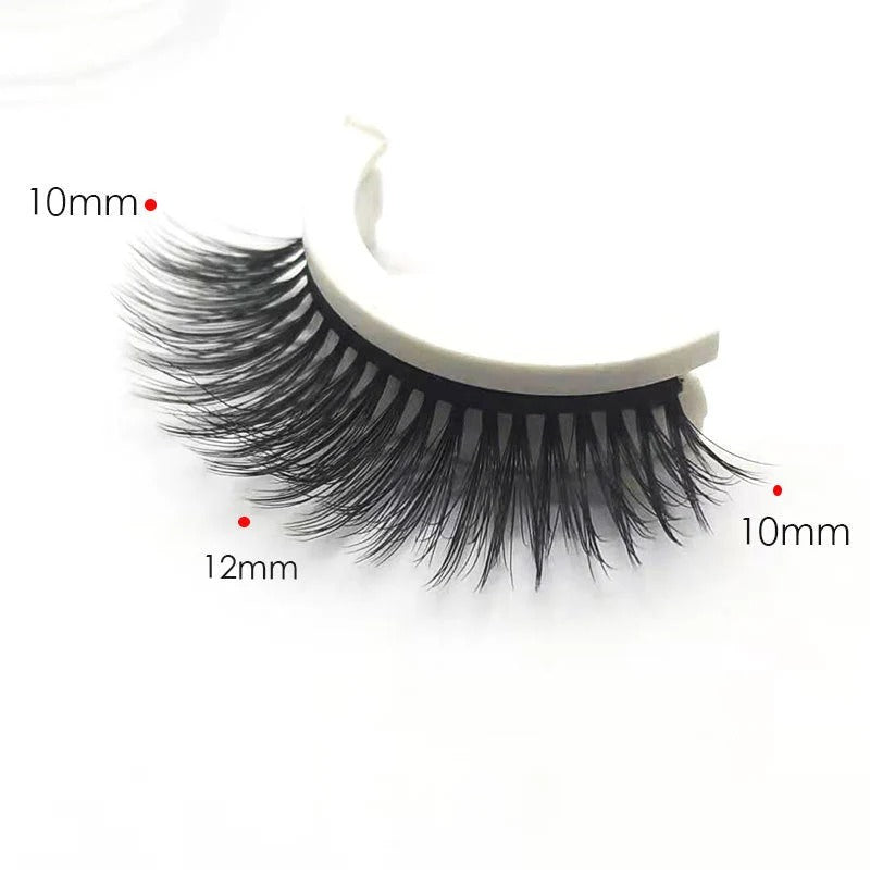 🌺 Glue-Free Self-Adhesive Lashes – 3-Second, Natural & Reusable