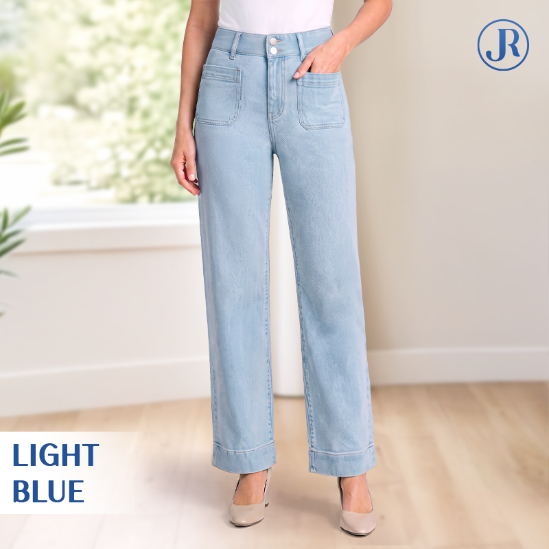 RinlyJeans - Double-Lock High Waist Tummy Control Comfort Jeans