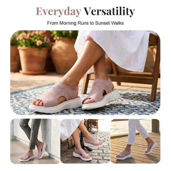 ⏳LAST DAY SALE 🔥🔥Women's Breathable Knit Platform Sandals