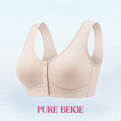 Front Closure Breathable Cotton Lifting Bra for Seniors