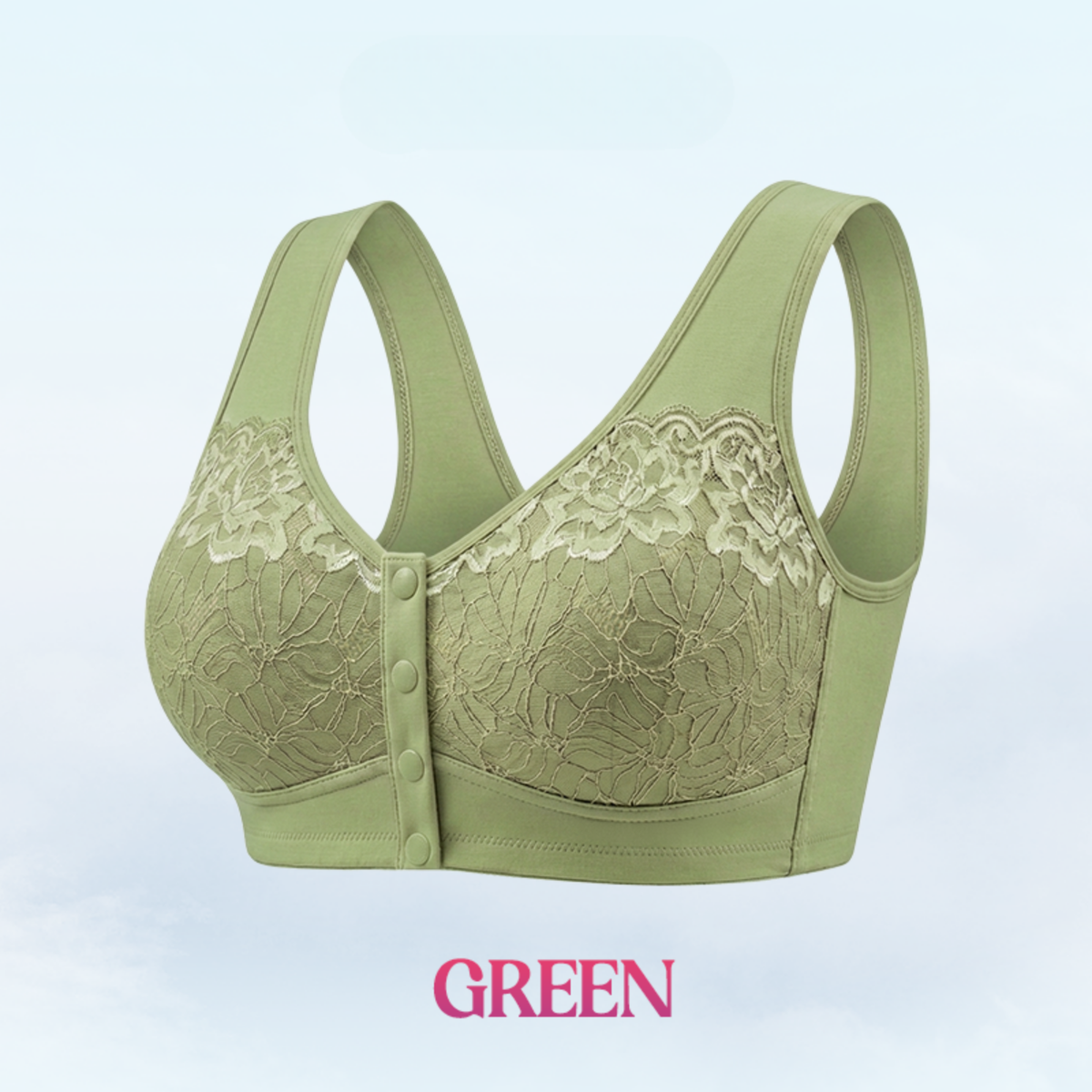 Front Closure Breathable Cotton Lifting Bra for Seniors