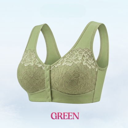Front Closure Breathable Cotton Lifting Bra for Seniors