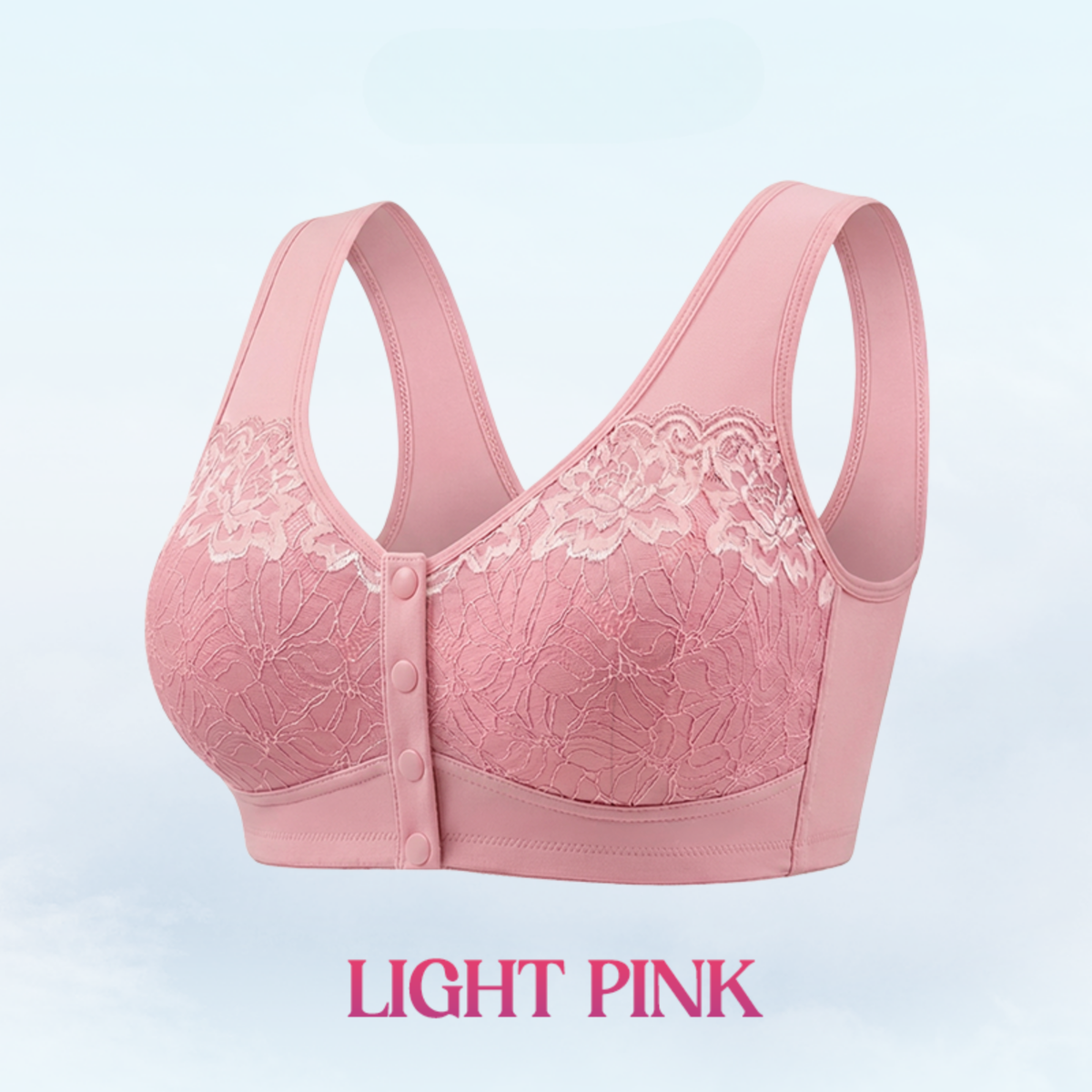 Front Closure Breathable Cotton Lifting Bra for Seniors