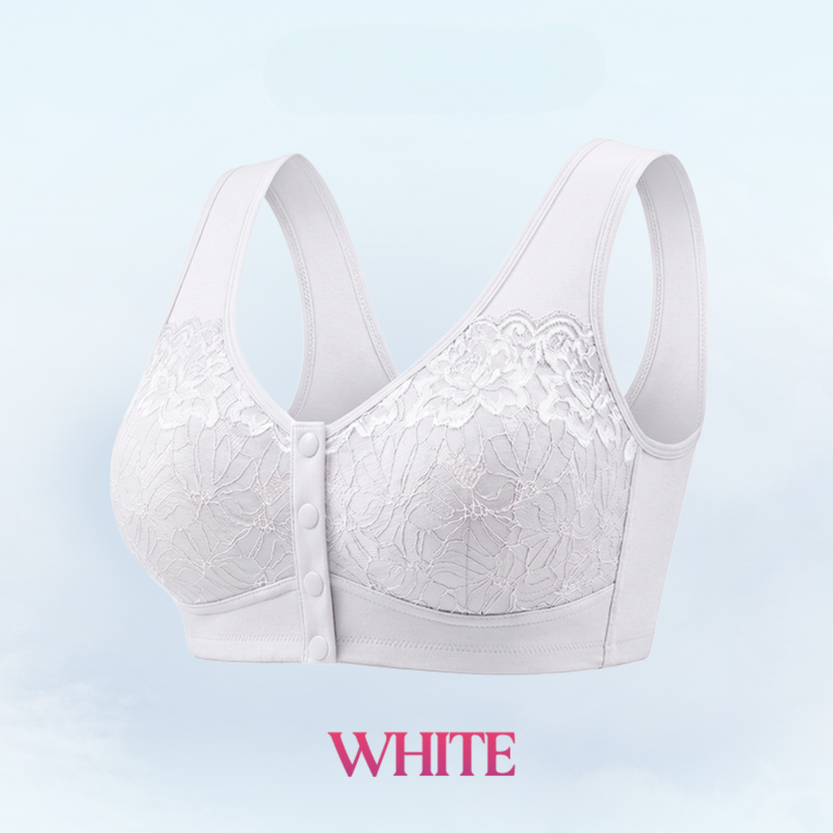 Front Closure Breathable Cotton Lifting Bra for Seniors
