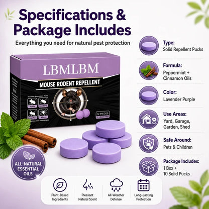🐭 All-Natural Peppermint & Cinnamon Pest & Rodent Repellent Pucks 🕷️🐍