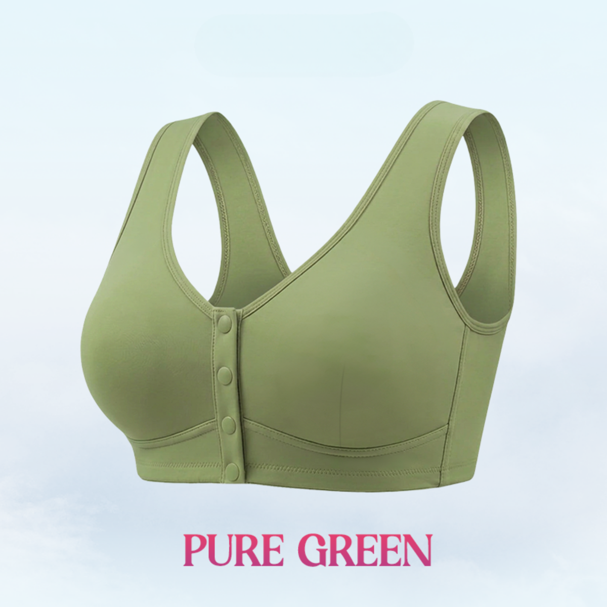 Front Closure Breathable Cotton Lifting Bra for Seniors