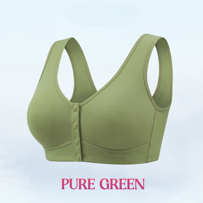 Front Closure Breathable Cotton Lifting Bra for Seniors