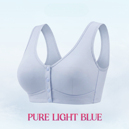 Front Closure Breathable Cotton Lifting Bra for Seniors