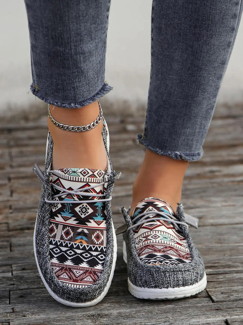 Women's Boho Slip-On Walking Shoes (Casual, Comfortable, Random Pattern)