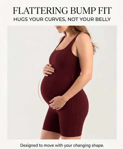 Auraliftbra — flattering maternity romper that moves with your changing body
