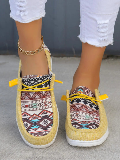 Women's Boho Slip-On Walking Shoes (Casual, Comfortable, Random Pattern)