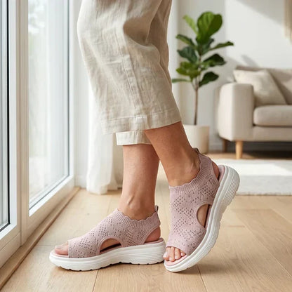 ⏳LAST DAY SALE 🔥🔥Women's Breathable Knit Platform Sandals