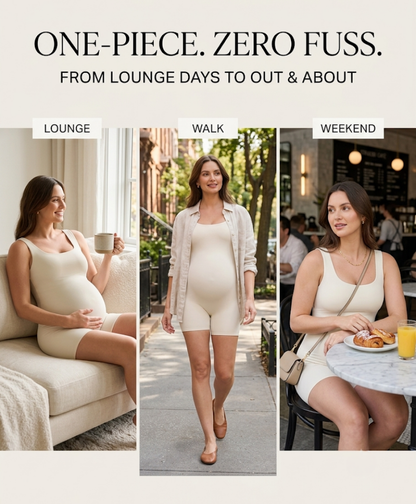 Auraliftbra — flattering maternity romper that moves with your changing body