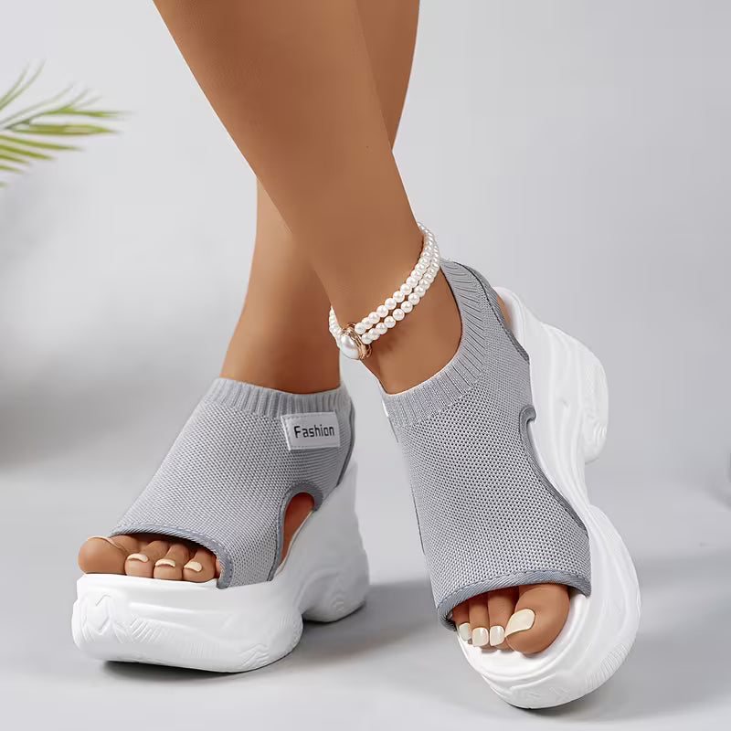Women's Thick-Sole Fly-Woven Casual Sandals