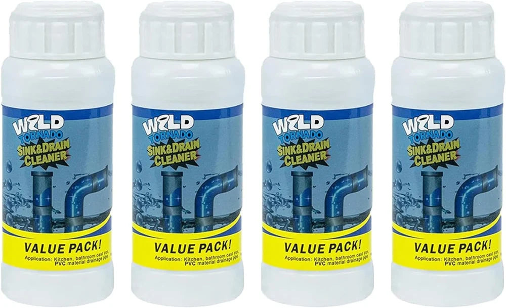 Set of 4 (400g) – Powerful cleaning powder for sinks and drains