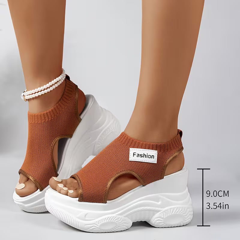Women's Thick-Sole Fly-Woven Casual Sandals