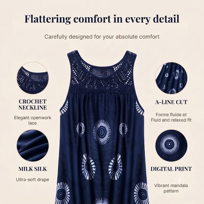 Womens Plus Size Sleeveless Summer Dress - Stylish Patterned Sundress for Warm Weather