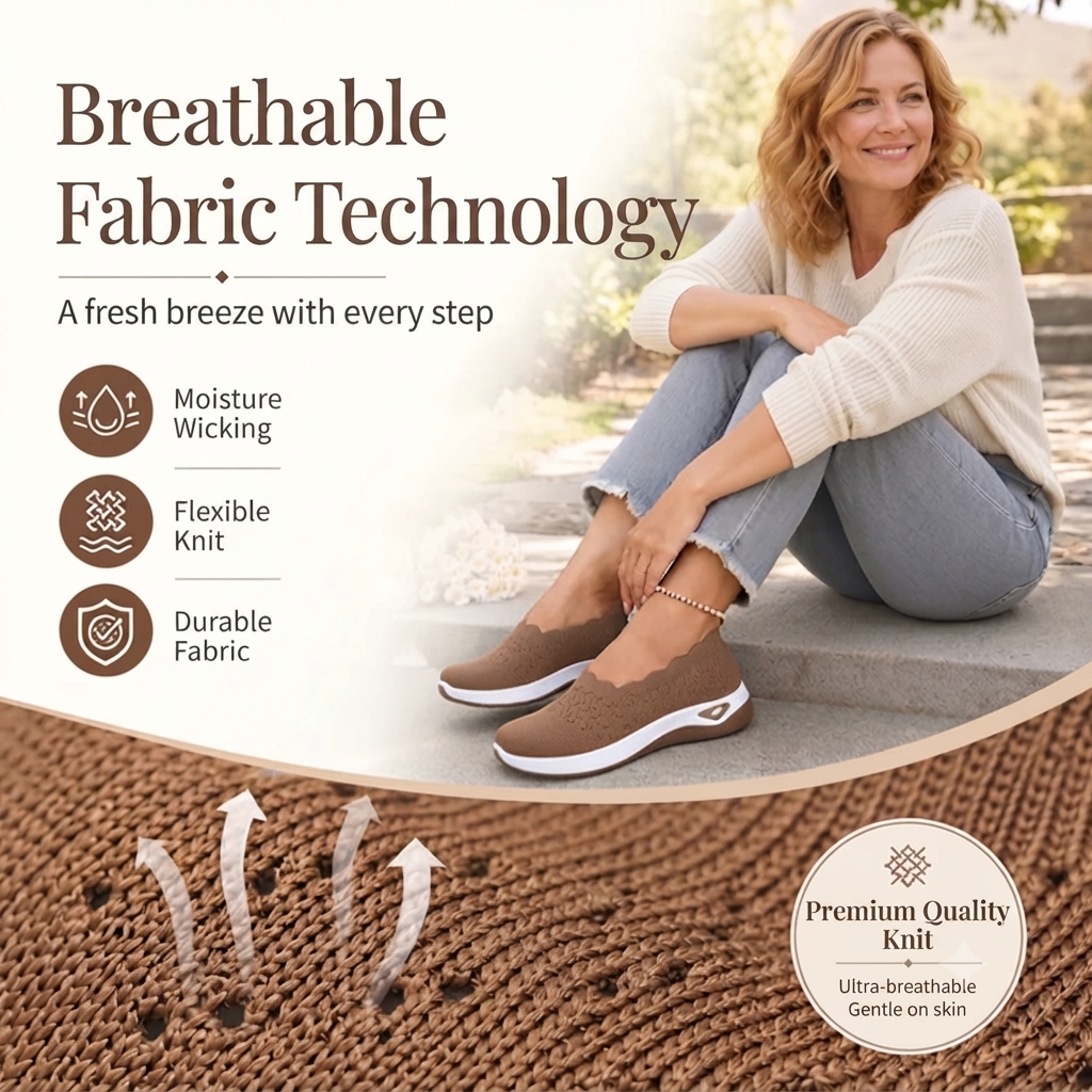 Lightweight and breathable women's walking shoes