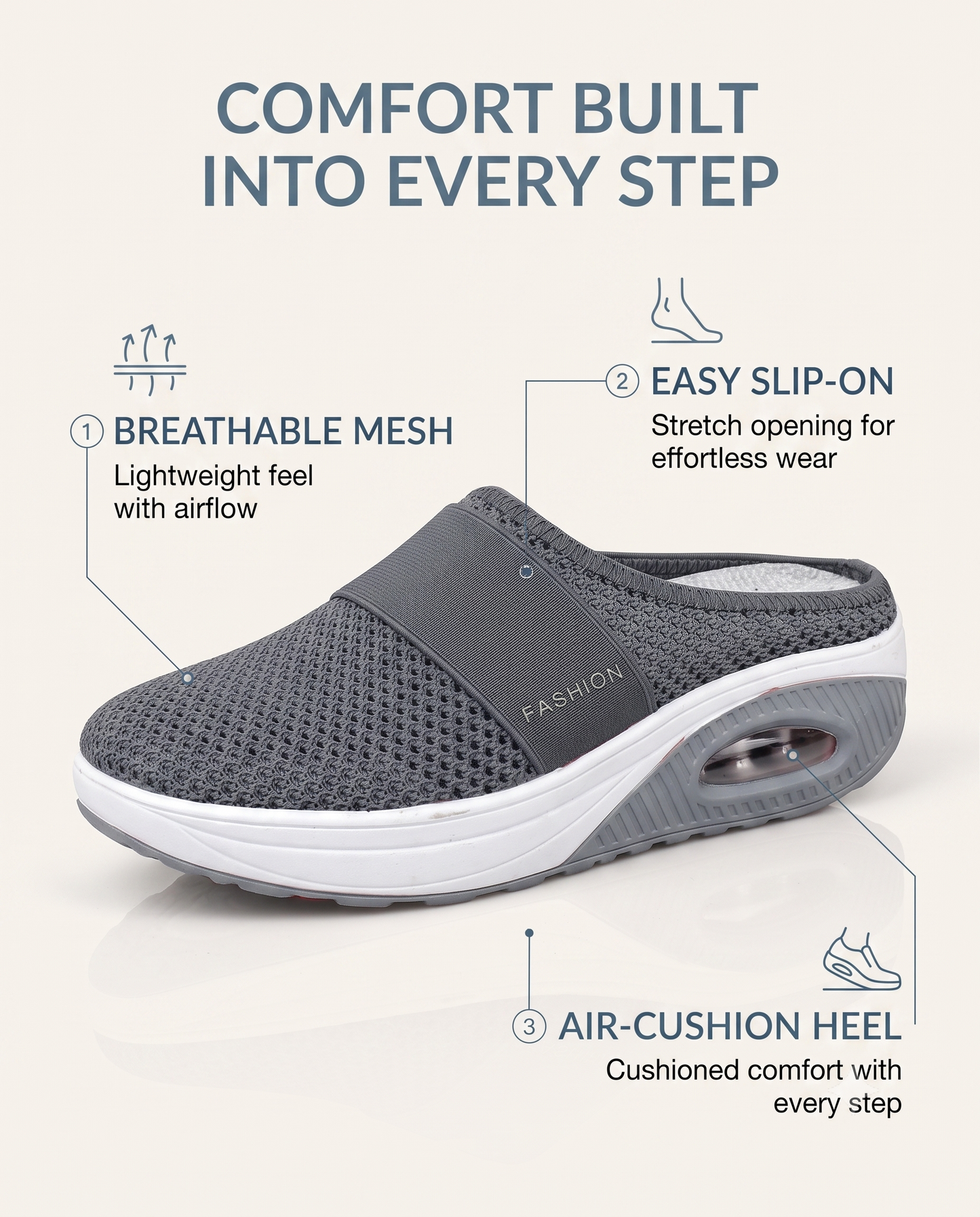 Air Cushion Slip-On Comfort Shoes