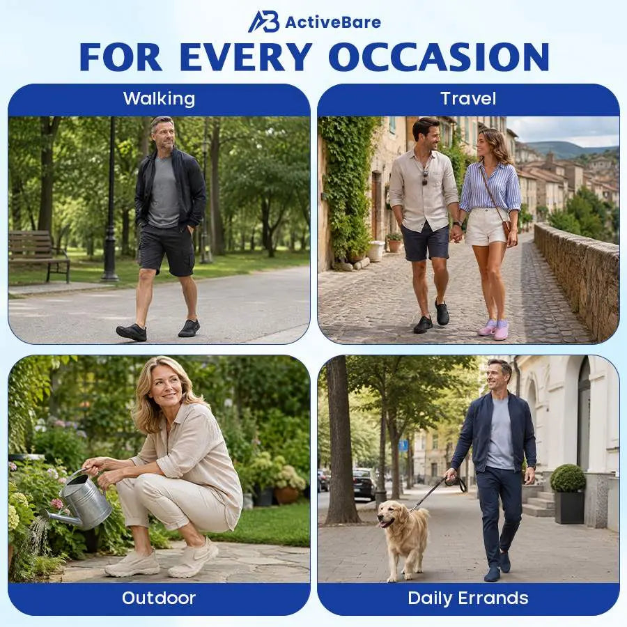 ActiveBare - Wide Toe Box Waterproof Barefoot Shoes For Seniors