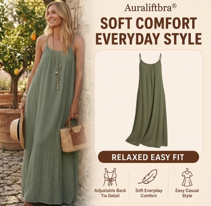 Plus Size 2026 New Women'S Backless Maxi Dress, Open Back Slip, Sleeveless Summer Sundress, Beach Resort Wear
