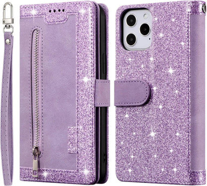 Luxury Zipper Wallet Phone Case for iPhone