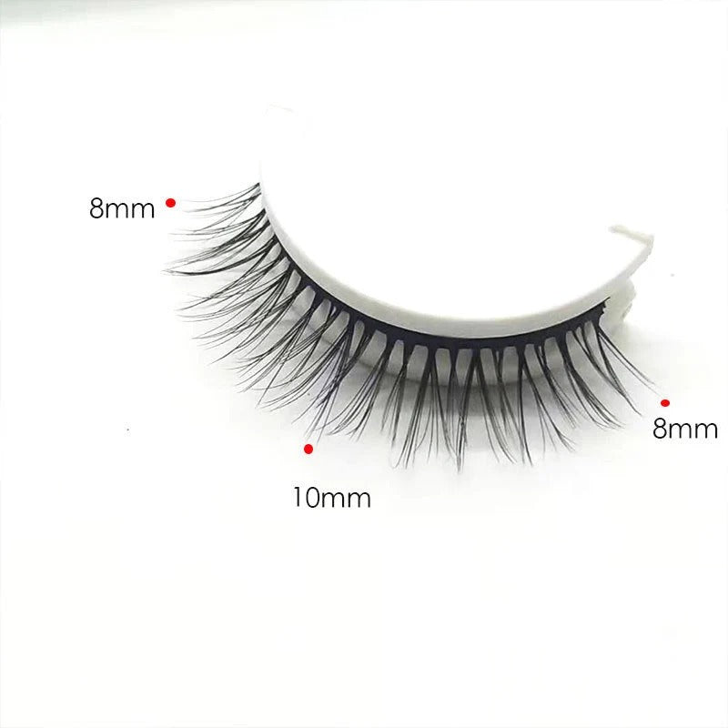 🌺 Glue-Free Self-Adhesive Lashes – 3-Second, Natural & Reusable