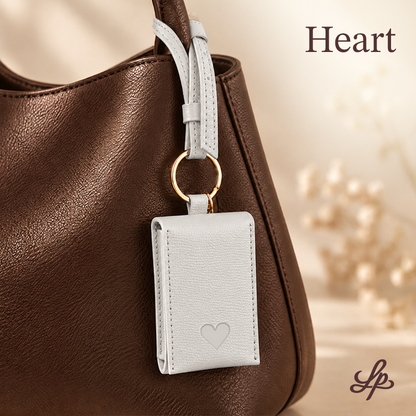 Personalized Leather Bag Charm Pouch