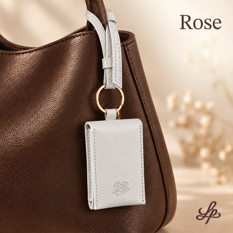 Personalized Leather Bag Charm Pouch
