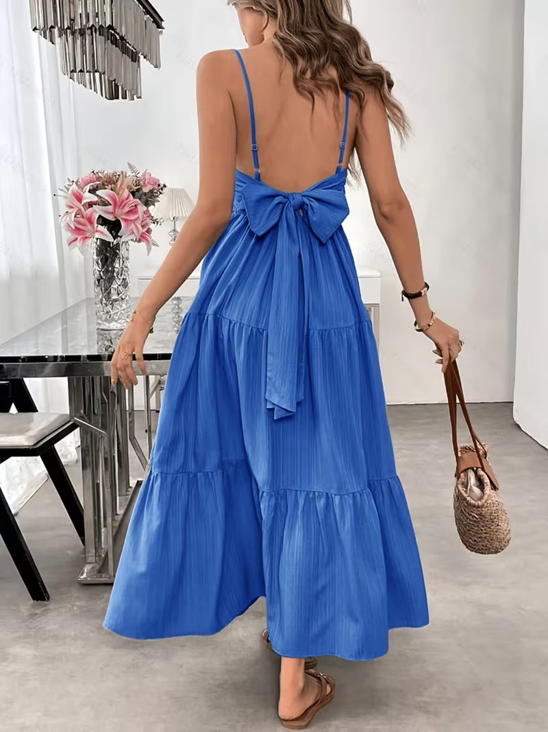 Solid Color Off-the-Shoulder Dress for Women