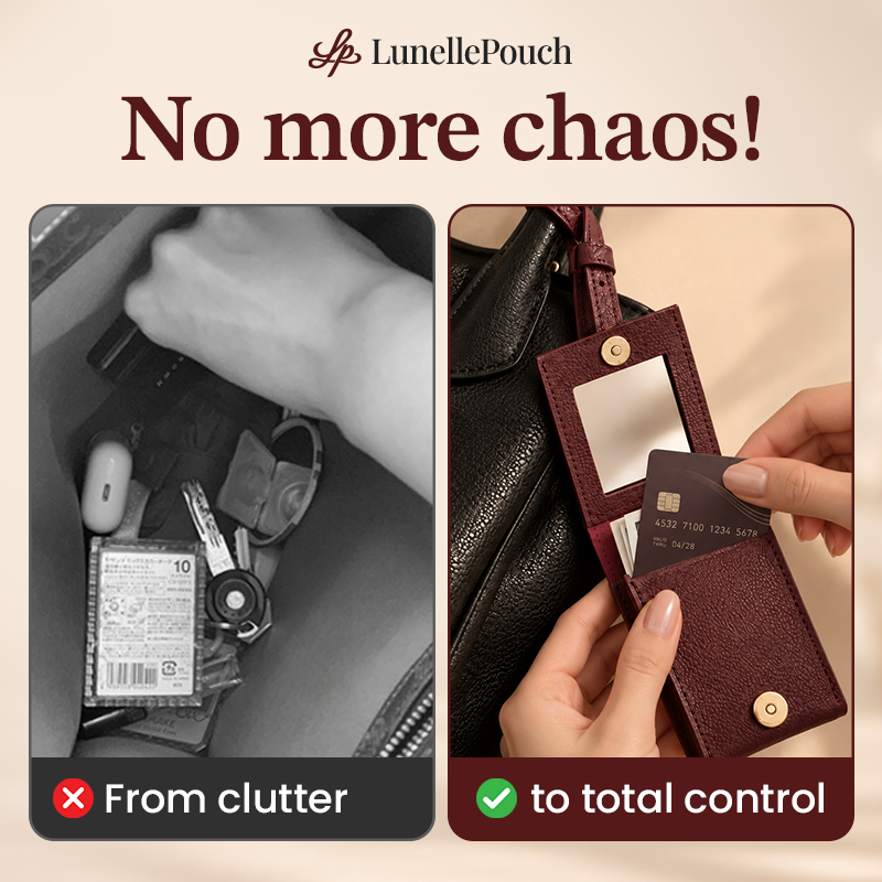 Personalized Leather Bag Charm Pouch