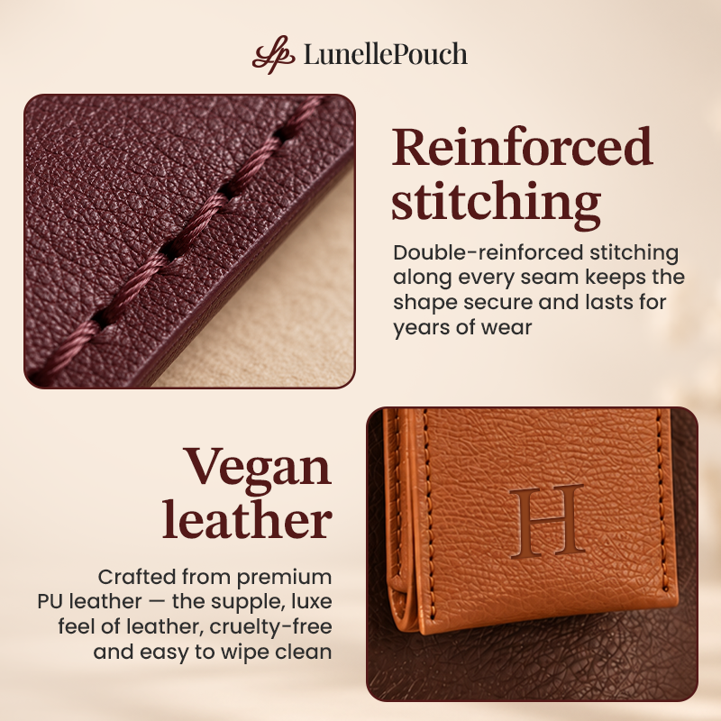 Personalized Leather Bag Charm Pouch
