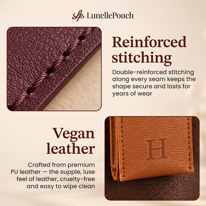 Personalized Leather Bag Charm Pouch