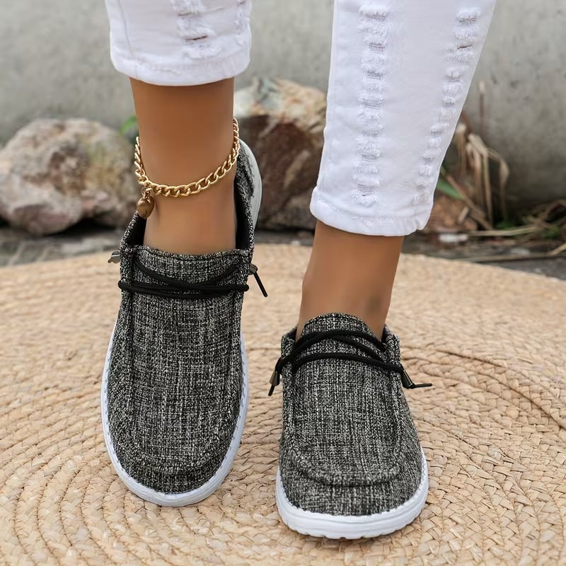 Women's Solid Color Comfort Loafers, Soft Sole Lightweight Flat Walking Shoes