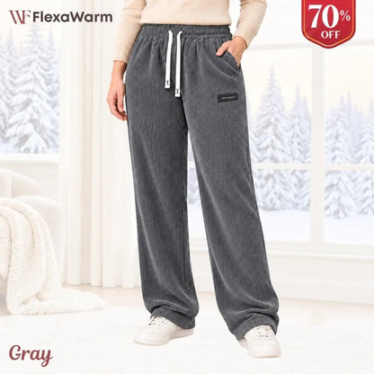 FlexaWarm - Cozy Stretch High-Waisted Corduroy Pants for Seniors