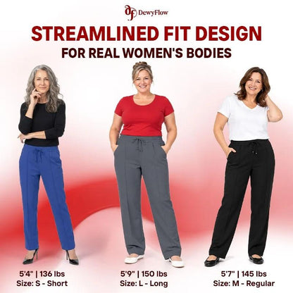 DewyFlow - #1 Elastic Waist Stretch Dress Pants for Seniors