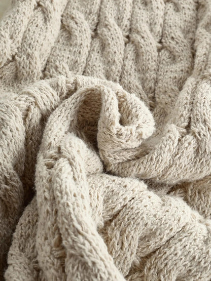 Limited time sale🔥Women's Stand Collar Single Button Cable Knit Long Cardigan