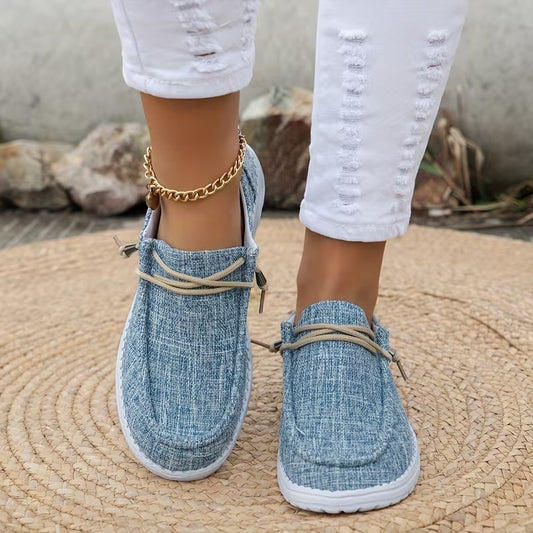 Women's Solid Color Comfort Loafers, Soft Sole Lightweight Flat Walking Shoes