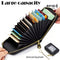 Women RFID Credit Card Holder Wallet, Keychain & ID Window Genuine Leather Zipper Card Case