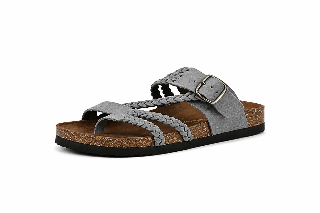 Hayleigh Braided Cork Sandals – Ergonomic Arch Support & Boho Style