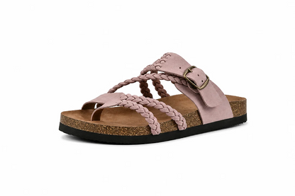 Hayleigh Braided Cork Sandals – Ergonomic Arch Support & Boho Style