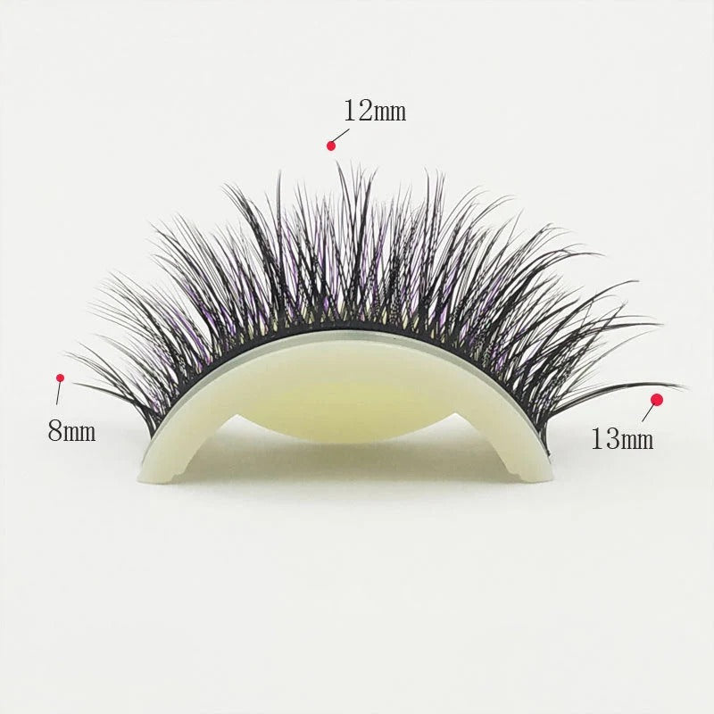 🌺 Glue-Free Self-Adhesive Lashes – 3-Second, Natural & Reusable