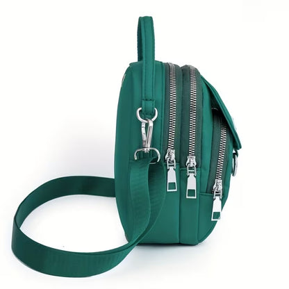 Casual Mini Crossbody with Adjustable Strap, Multi-Layer Crossbody Bag