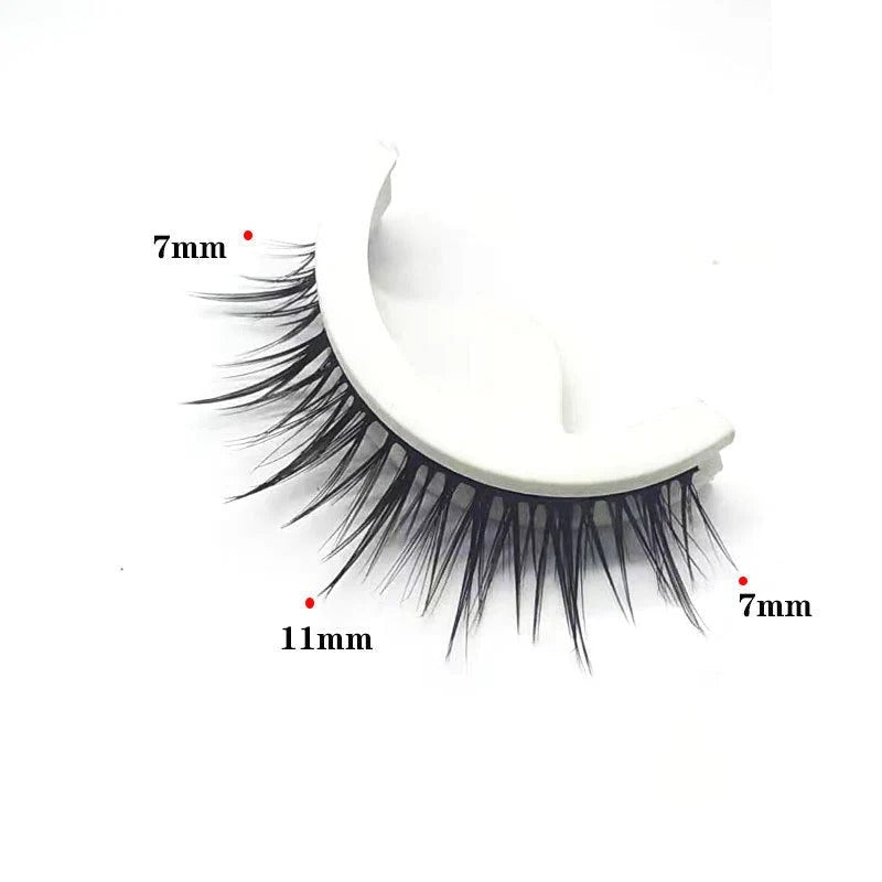 🌺 Glue-Free Self-Adhesive Lashes – 3-Second, Natural & Reusable