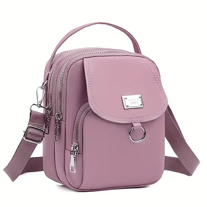 Casual Mini Crossbody with Adjustable Strap, Multi-Layer Crossbody Bag