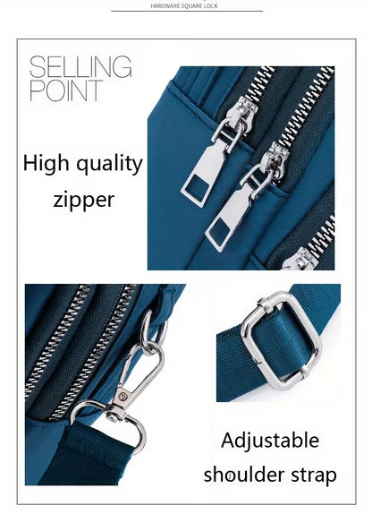 Casual Mini Crossbody with Adjustable Strap, Multi-Layer Crossbody Bag