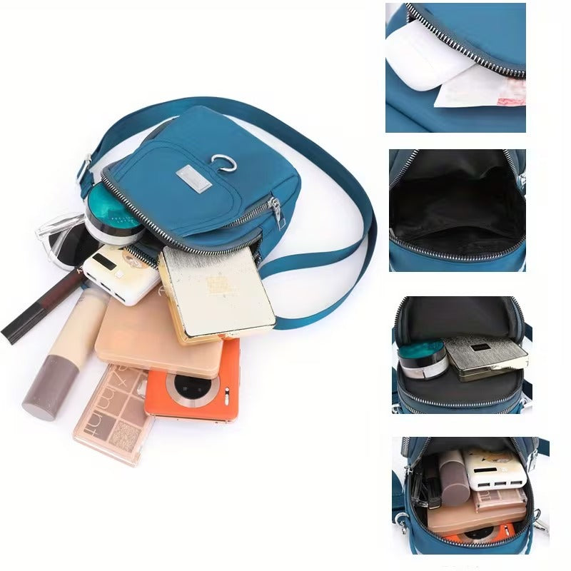 Casual Mini Crossbody with Adjustable Strap, Multi-Layer Crossbody Bag