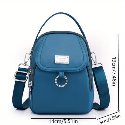 Casual Mini Crossbody with Adjustable Strap, Multi-Layer Crossbody Bag