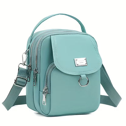 Casual Mini Crossbody with Adjustable Strap, Multi-Layer Crossbody Bag